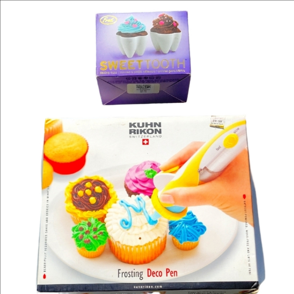 Set Frosting Deco Pen Kuhn Rikon And Sweet Tooth Sillicon Cupcake Bakers Bundle